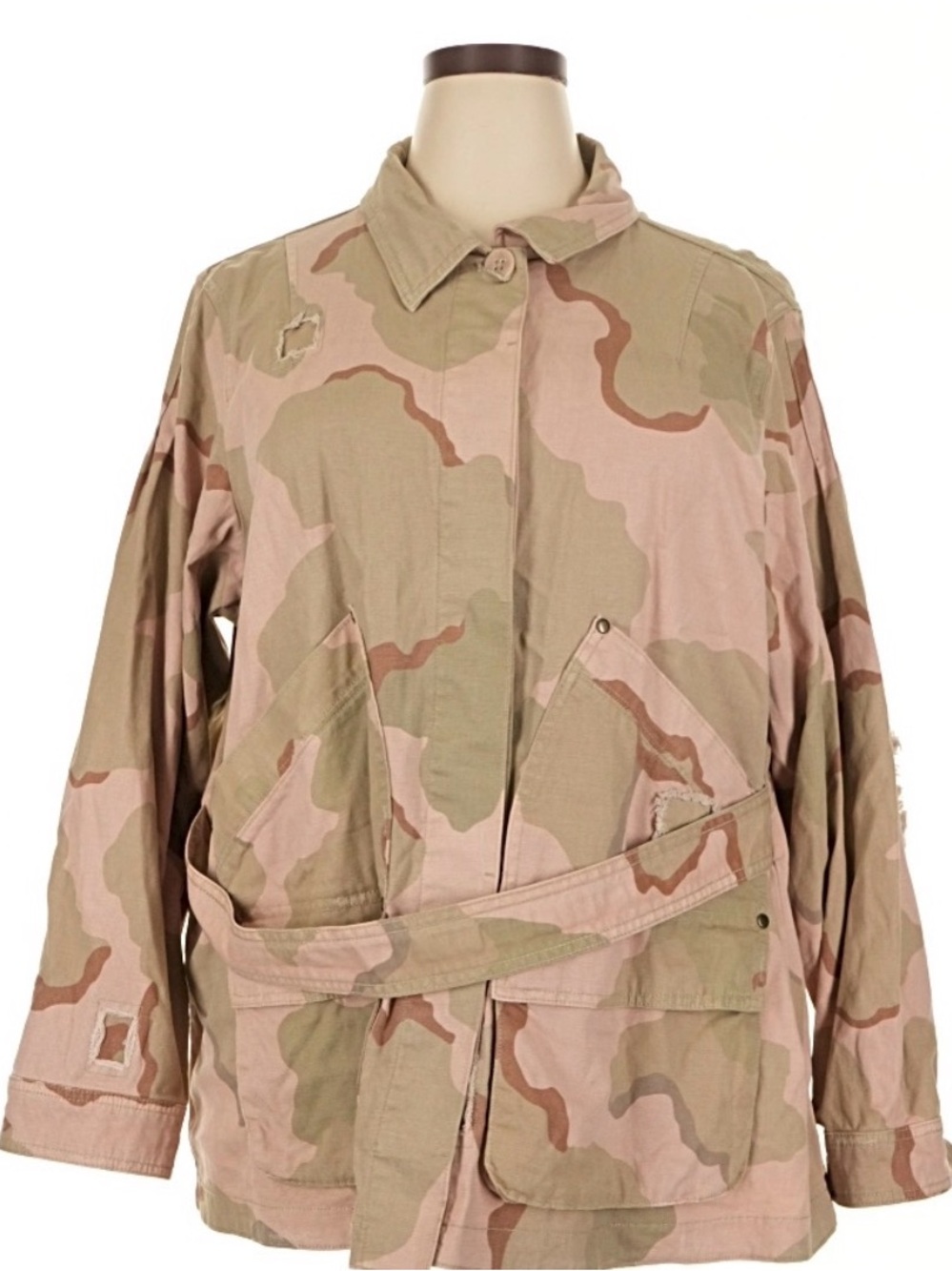 Anthropologie • pink camo Lida utility jacket